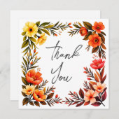 の結婚またはシャワーサンキューカード 招待状 (正面/裏面)