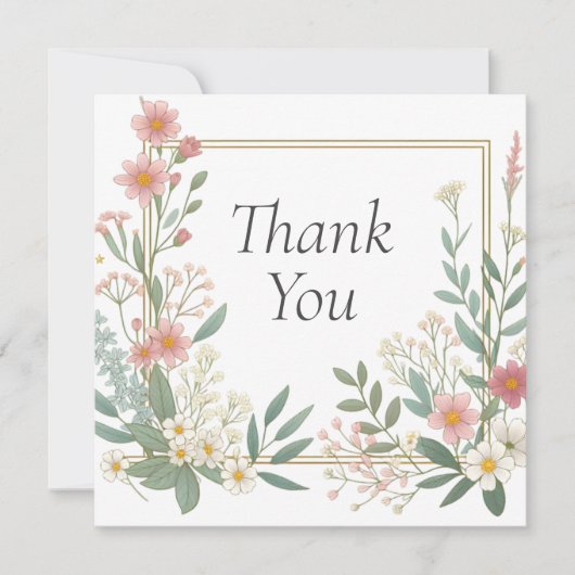 の結婚またはシャワーサンキューカード 招待状 (正面)