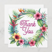 の結婚またはシャワーサンキューカード 招待状 (正面/裏面)