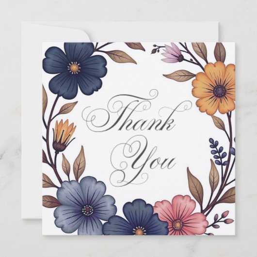 の結婚またはシャワーサンキューカード 招待状 (正面)