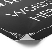 の結婚またはパーティーのサインは自分の意思のカスタム ポスター (角)