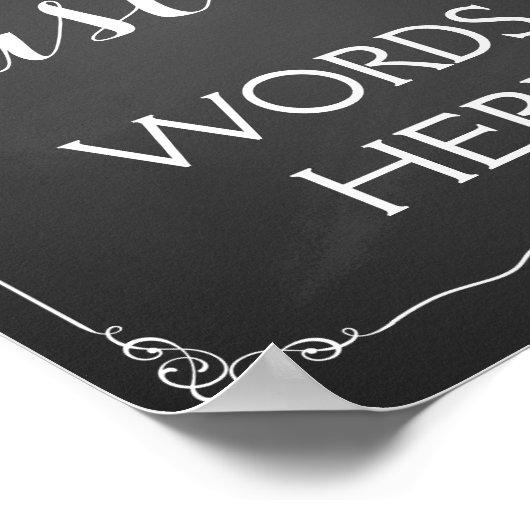 の結婚またはパーティーのサインは自分の意思のカスタム ポスター (角)