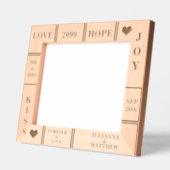 の結婚または周年記念カスタム文字 レーザー彫刻フレーム (左)