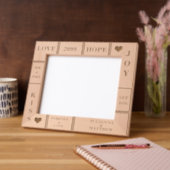 の結婚または周年記念カスタム文字 レーザー彫刻フレーム (左)