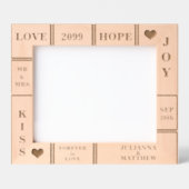 の結婚または周年記念カスタム文字 レーザー彫刻フレーム (正面)