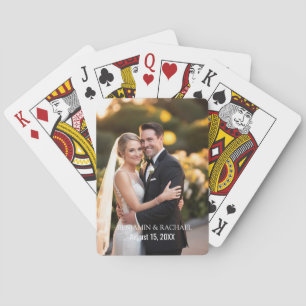 の結婚または婚約のフォトポーカーカード トランプ