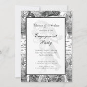 の結婚または婚約ヴィンテージキュピッドフランスのトイル 招待状 (正面)