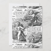 の結婚または婚約ヴィンテージキュピッドフランスのトイル 招待状 (裏面)
