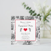 の結婚または婚約ヴィンテージキュピッドフランスのトイル 招待状 (スタンド正面)