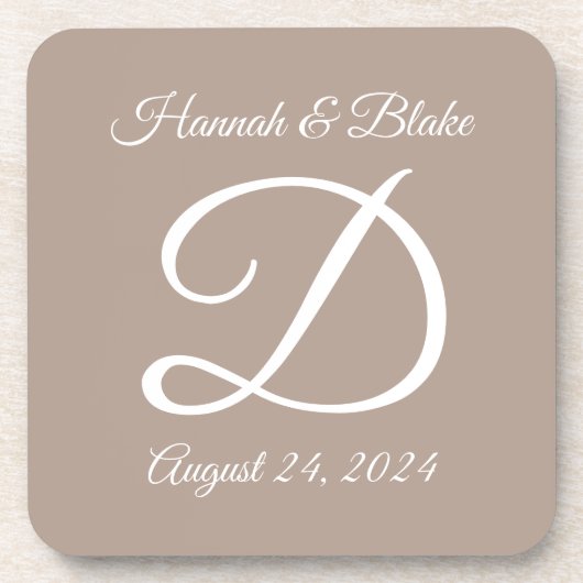 の結婚または記念日の懸命プラスチックのコースター コースター (正面)