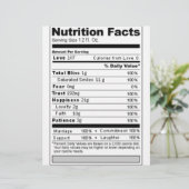 の結婚または記念日の甘い栄養おもしろいラベル (スタンド正面)