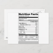 の結婚または記念日の甘い栄養おもしろいラベル ポストカード (正面/裏面)