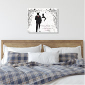 の結婚または記念日の記念 キャンバスプリント (インサイチュ (寝室))