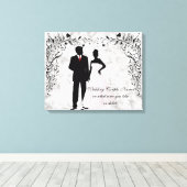 の結婚または記念日の記念 キャンバスプリント (インサイチュ (ウッドフロア))