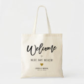 の結婚ようこそバッグ先パーソナライズされた トートバッグ (正面)