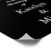 の結婚ようこそパーティー標識 ポスター (角)