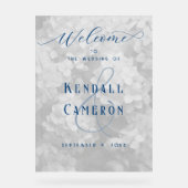 の結婚ようこそフローラの背景 アクリルサイン (正面)