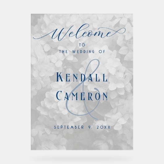 の結婚ようこそフローラの背景 アクリルサイン (正面)