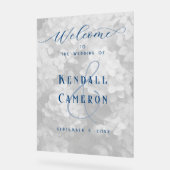 の結婚ようこそフローラの背景 アクリルサイン (傾斜)