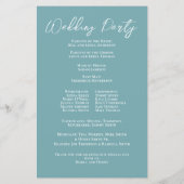 の結婚ようこそプログラムフローラ書道スクリプト (裏面)