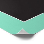 の結婚ようこそ白の黒いカスタム縁ど ポスター (角)