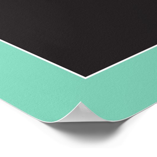 の結婚ようこそ白の黒いカスタム縁ど ポスター (角)