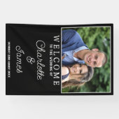 の結婚ようこそ看板カップル写真の垂直バナー 横断幕 (横)