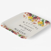 の結婚ようこそ | フローラ結婚の歓迎 ペーパープレート (傾斜あり)