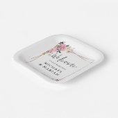 の結婚ようこそ | フローラ結婚の歓迎 ペーパープレート (傾斜あり)