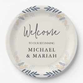 の結婚ようこそ | フローラ結婚の歓迎 ペーパープレート