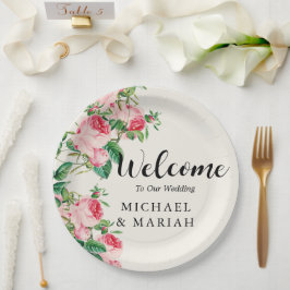 の結婚ようこそ | フローラ結婚の歓迎 ペーパープレート