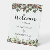 の結婚ようこそ | フローラ結婚の歓迎 台座サイン (正面)