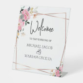 の結婚ようこそ | フローラ結婚の歓迎 台座サイン (正面)