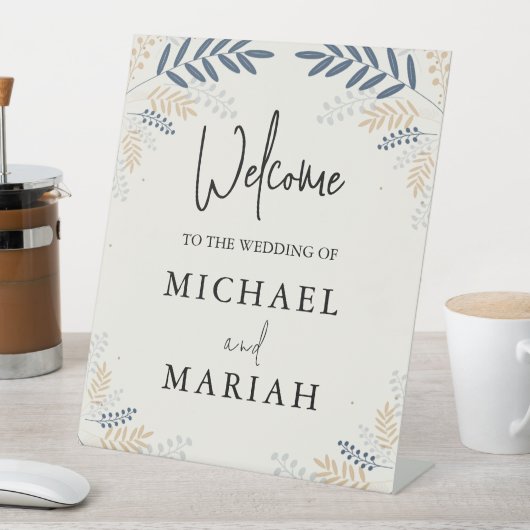 の結婚ようこそ | フローラ結婚の歓迎 台座サイン (インサイチュ)