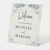 の結婚ようこそ | フローラ結婚の歓迎 台座サイン (正面)