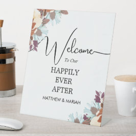 の結婚ようこそ | フローラ結婚の歓迎 台座サイン