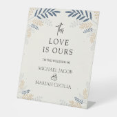 の結婚ようこそ | フローラ結婚の歓迎 台座サイン (正面)