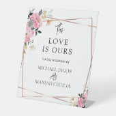 の結婚ようこそ | フローラ結婚の歓迎 台座サイン (正面)