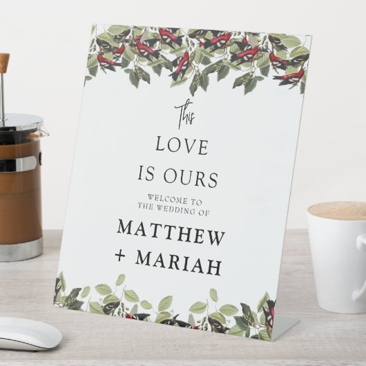 の結婚ようこそ | フローラ結婚の歓迎 台座サイン (インサイチュ)