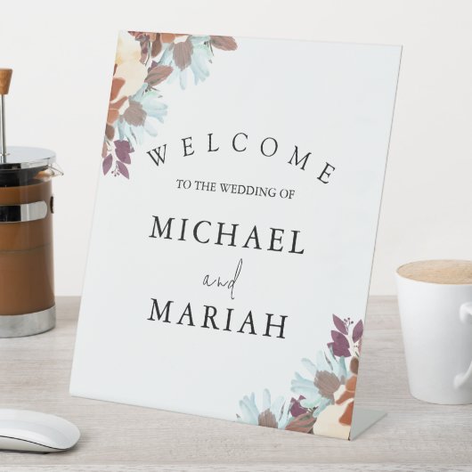 の結婚ようこそ | フローラ結婚の歓迎 台座サイン (インサイチュ)