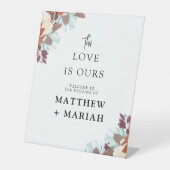 の結婚ようこそ | フローラ結婚の歓迎 台座サイン (正面)