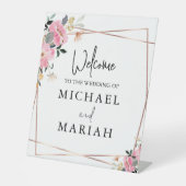 の結婚ようこそ | フローラ結婚の歓迎 台座サイン (正面)