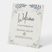 の結婚ようこそ | フローラ結婚の歓迎 台座サイン (正面)