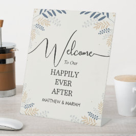 の結婚ようこそ | フローラ結婚の歓迎 台座サイン