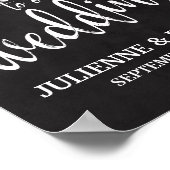 の結婚ようこそChalkboard 8x10サイン ポスター (角)