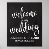 の結婚ようこそChalkboard 8x10サイン ポスター (正面)