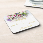 の結婚アクセサリ – カラフル付き結婚花嫁 コースター (左側)