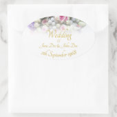 の結婚アクセサリ – カラフル付き結婚花嫁 楕円形シール (バッグ)