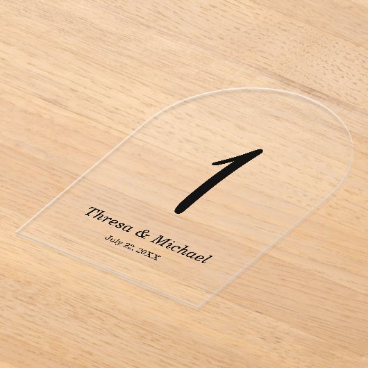 の結婚アクリル系表番号記号 アクリル招待状 (レイダウン)