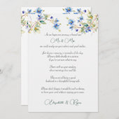 の結婚アドバイスは青い水色を願う アドバイスカード (正面/裏面)